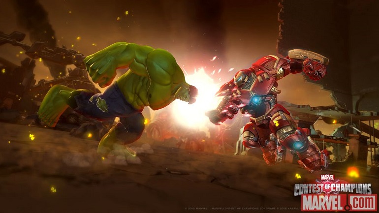 É possível recriar o confronto entre a Hulkbuster e o Hulk, em Torneio dos Campeões.