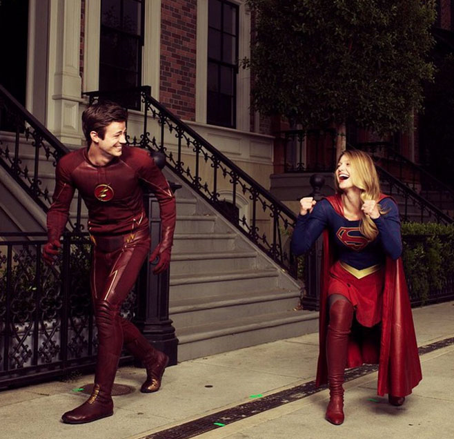 The Flash Grant Gustin Supergirl Melissa Benoist crossover