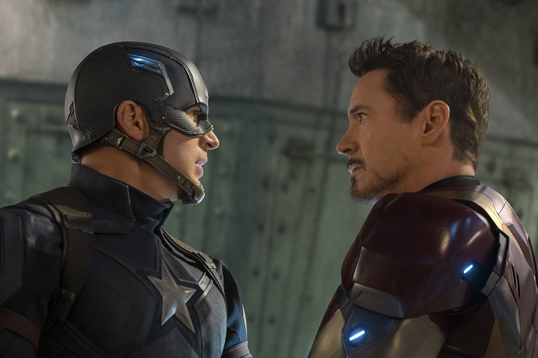 Como nos quadrinhos, Capitão América (Evans) e Homem de Ferro (Downey Jr.) divergem em ideais e valores. (Foto: Zade Rosenthal) 