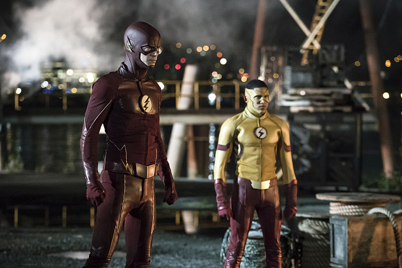 The Flash -- "Flashpoint " -- Image: FLA301a_0110b.jpg -- Pictured (L-R): Grant Gustin as The Flash and Keiynan Lonsdale as Kid Flash -- Photo: Katie Yu/The CW -- ÃÂ© 2016 The CW Network, LLC. All rights reserved.