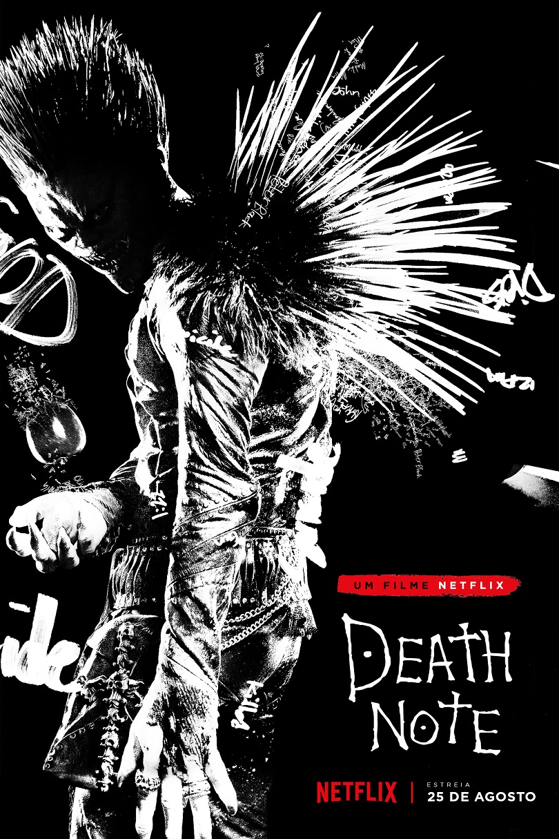 Você pediu, Ryuk atendeu! Olha só o pôster oficial da adaptação de Death Note da Netflix. (Foto: Divulgação/Netflix)
