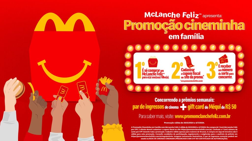 McDonald’s sorteia ingressos e gift card para clientes